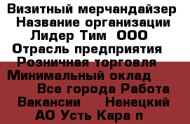 Визитный мерчандайзер › Название организации ­ Лидер Тим, ООО › Отрасль предприятия ­ Розничная торговля › Минимальный оклад ­ 15 000 - Все города Работа » Вакансии   . Ненецкий АО,Усть-Кара п.